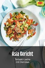 Teriyaki Lachs Mit Gemuse Rezept In 2020 Asiatische Rezepte Teriyaki Lachs Gerichte