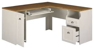 4.7 out of 5 stars. Bowery Hill L Shaped Wood Computer Desk In Antique White And Tea Maple Transitional Desks And Hutches By Homesquare Houzz