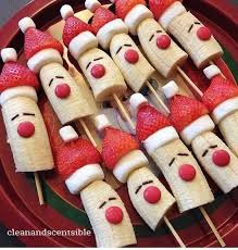 Allrecipes has more than 210 trusted fruit appetizer recipes complete with ratings, reviews and presentation tips. Santa Fruit Skewers Best Christmas Recipes Christmas Food Christmas Deserts