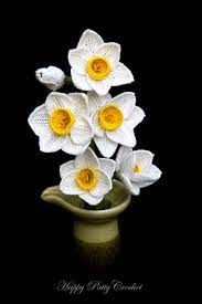 Crochet Miniature Daffodil By Happy Patty Crochet Crochet Flower Patterns Crochet Flowers Daffodils