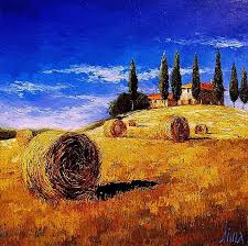 Tuscany By Dima Dmitriev Russian Impressionist Art Painting Nature Art Farm Paintings