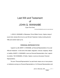 You can instruct that certain types of care are given, or instruct that certain types of care are not given. Free Last Will And Testament Forms And Templates Word Pdf