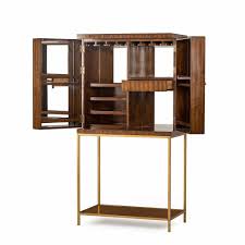 Bar cabinet pull in satin nickel. Copeland Bar Cabinet Rouse Home