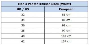 european to american sizes pants australian mens clothing