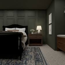 Want to renovate your room or try arranging new furniture? Reader Room Virtual Makeover A Modern Traditional Bedroom Nadine Stay Modern Traditional Bedroom Black Bed Frame Green Bedroom Walls