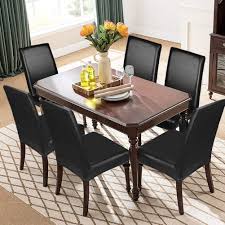 dining chair covers, solid pu leather
