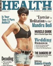 Mandira bedi is an indian actress, fashion designer, and television presenter who gained celebrity status playing the title role in the 1994 television serial, shanti she debuted as a fashion designer during lakme fashion week 2014 with her saree collection. Omg Mandira Bedi Looks Smoking Hot On The Cover Of Health Nutrition Bollywood News Bollywood Hungama