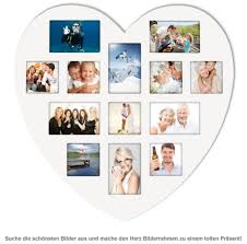 Estamos creando tu foto collage con calidad de impresión. Herz Bilderrahmen Collage Weisser Holz Bilderrahmen In Herzform
