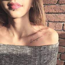 Not every artist is adept at finger inking, and. Best Tattoo Inspiration 2017 Delicate L 039 Espoir Script On Ilgin Today Thank Yo Collar Bone Tattoo Collar Bone Tattoo Quotes Shoulder Tattoos For Women