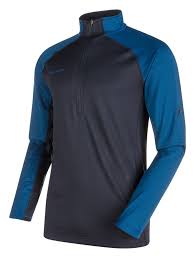 Mammut Atacazo Zip Pullover Technical Long Sleeve Top M Marine