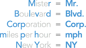 Grammar: Abbreviations And Acronyms