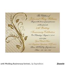 50th Wedding Anniversary Invitation Card Zazzle Com Golden Wedding Anniversary Invitations 50th Wedding Anniversary Anniversary Invitations