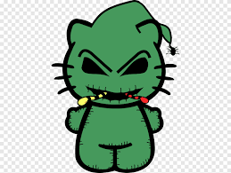 Find a picture of jack or sally's face for reference. Oogie Boogie Hello Kitty Jack Skellington Art Drawing Jack And Sally Fictional Character Hello Kitty Png Pngegg