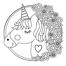 Unicorn with flowers coloring pages is a fun way for kids of all ages to develop creativity, focus, motor skills and color recognition. Free Printable Unicorn Colouring Pages For Kids Buster Children S Books
