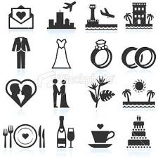 Black And White Table And Chair Clipart Private Destination Wedding Ceremony Black White Set Destination Wedding Icon Set Vector Wedding Clipart