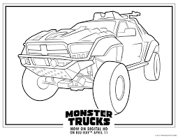 Free coloring pages to print or color online. Monster Trucks Printable Coloring Pages All For The Boys