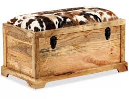 Banquette Coffre Bois Massif Clair Et Cuir Pokousha Lestendances Fr Banquette Banquette Coffre Bois Massif