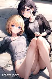 パンチラ, 2人, 横たわるAIポルノ