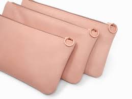 Excited To Share The Latest Addition To My Etsy Shop Leather Pencil Case Blush Pink Pouch Slim Rose Gold Cosme Pink Pouch Felt Tote Bag Minimalist Clutch