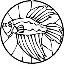 Stained Glass Fish coloring page 