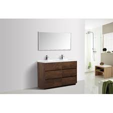 Featuring a solid oak cabinet finished in a deep espresso, this vanity is topped with an italian carrera white marble top for a contrasting look that gives it subtle modern appeal and. Bathroom Vanities 52 Inches Bathroom Vanities
