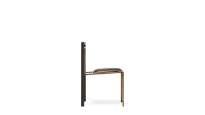 It uses beautifully curved, metal legs that rest on a stable base, while holding a stylish, rectangular glass top. Black Leather Blackened Steel Dining Chair By Stephen Kenn Steelcase