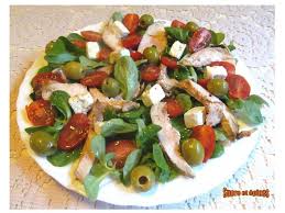 Salade De Mache Poulet Feta Tomates Et Olives Sucreetepices Over Blog Com Salade De Mache Salade Recettes Minceur