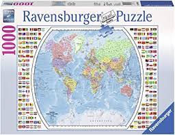 Whether you're stuck inside or simply bored at home, a good jigsaw puzzle can keep you entertained. Amazon Com Ravensburger Political World Map 1000 Piece Jigsaw Puzzle For Adults Every Piece Is Unique Softclick Technology Means Pieces Fit Together Perfectly Toys Games