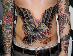 30 Awesome Eagle Tattoo Designs Cuded Stomach Tattoos Eagle Tattoo Lower Stomach Tattoos