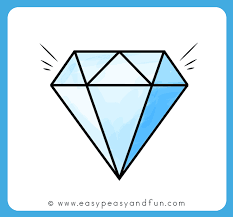 If you want to learn how to draw a diamond using a. How To Draw A Diamond Step By Step Diamond Drawing Tutorial With Printable Easy Peasy And Fun
