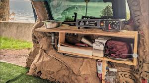 minivan camper van. gravity fed sink