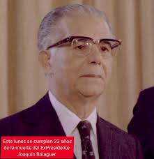 El 14 de julio de 2002 falleció Joaquín Antonio Balaguer Ricardo, a los 95  años, debido a un paro cardiaco, cerrando una era en la historia política  dominicana. Joaquín Balaguer (1906-2002) fue