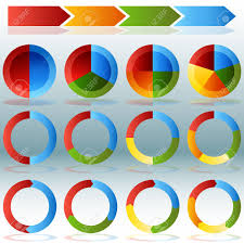 An Image Of A Various Pie Chart Wheel Infographic Set With Transparent