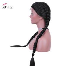 The hairstyle allows you to flatten your hairline towards the front. Strongbeauty Two French Braid Hairstyles Lace Front Wigs For Women Synthetic Lace Wig Long Black With Baby Hair Synthetic Lace Wigs Aliexpress