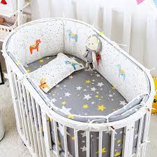 Buy top selling products like stokke® sleepi™ oval crib protection sheet and breathablebaby® mesh crib liner in light pink. Simple Dot Print 4pcs Baby Bedding Set For Oval Bed Baby Organizer Pillow Mattress Cover Bumpers Cotton Baby Crib Bedding Set Buy At The Price Of 85 00 In Aliexpress Com Imall Com