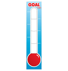 dry erase goal setting thermometer poster for fundraising