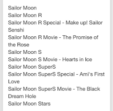 The Order To Watch Sailor Moon Watch Sailor Moon Sailor Moon Sailor Moon R