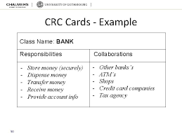 Make full use of the shapes and bright colors to design an intuitive crc card template. Software Analysis Design Sad 184 Domain Analyis Responsibility