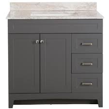 39 inch bathroom vanity set. Home Decorators Collection Thornbriar 37 In W X 39 In H Bathroom Vanity In Cement With Stone Effects Vanity Top In Winter Mist With White Sink Tb36p2v2 Ct The Home Depot