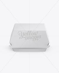 Paper Burger Box Mockup Front View High Angle Shot In Box Mockups On Yellow Images Object Mockups Box Mockup Burger Box High Angle Shot