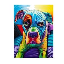 Diamond Painting Full 5d Diamond Embroidery Colorful Animal Dog Diamond Cross Stitch Mosaic Diamond Room Decoration Gx Wish Dog Pop Art Art Dog Paintings