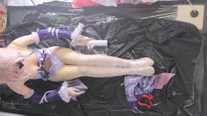 FetiSale - Video 原神珊瑚宫心海肉色乳胶衣兔女郎cos 绿色粘液涂满全身，保鲜膜紧包腌制入味水下捆绑郊狼g塞电击