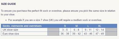 Sealskinz Size Guide