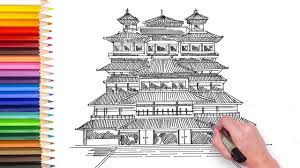 Learn How To Draw Chinese Temple Buddah Tooth Relic Temple Singapore Youtube