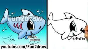 Then draw a circle inside it. How To Draw Easy How To Draw A Shark Draw Animals Fun2draw Online Art Lessons Youtube