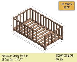 Think there is no way out? Montessori Canopy Bed Plan Twin Bed Toddler Bed Frame Diy Toddler Floor Bed For Kids Bedroom Vozeli Com
