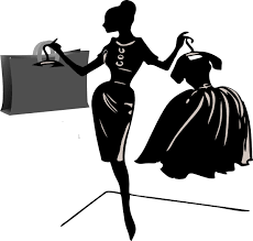 Black And White Silhouette Dress Clipart Women Shopping Clip Art Vector Clip Art Online Royalty Free Public Domain Clip Art Shopping Clipart Girl Silhouette