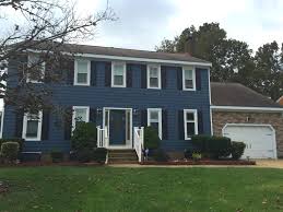 Georgia Pacific Color Blue Bayou Virginia Beach Va House Exterior Blue Blue Siding House Paint Exterior