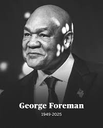 We are saddened today to hear the news that former heavyweight champion  George Foreman, known throughout the 90s for his grease "fighting" indoor  electric grills, has passed away at the age of