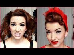 Freche, auffällige lippenstifte sind als ergänzung zur rockabilly frisur ein muss. Pin By Caile Blair On Rockabilly Pinup Hair Tutorial Retro Hairstyles Rockabilly Hair